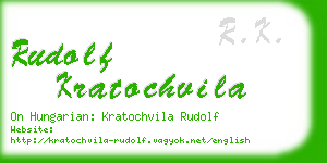 rudolf kratochvila business card